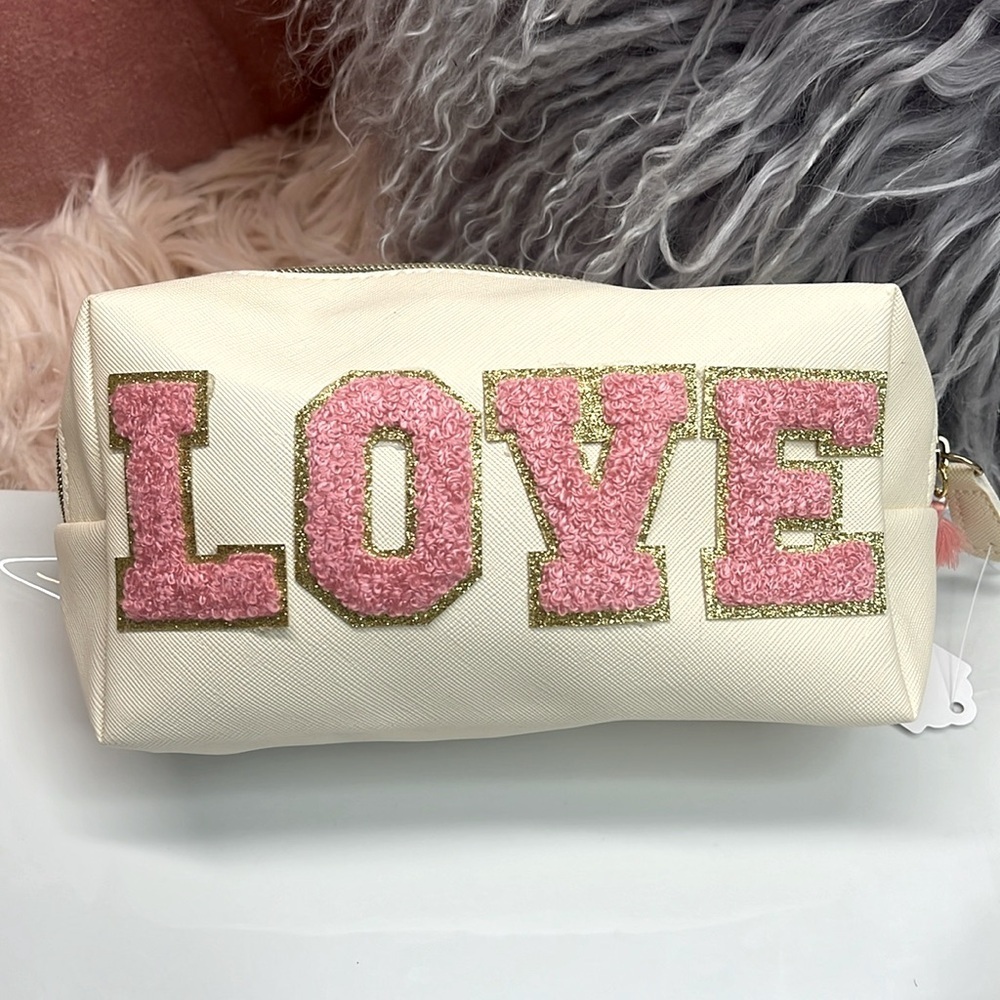 LOVE Varsity Letter Makeup Bag